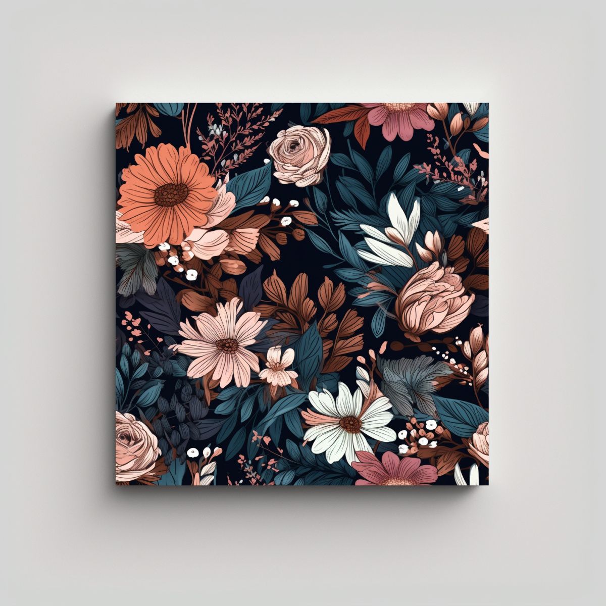 GENERICO - Cuadros Decorativos Modernos, Equilibrio Floral 50x50 Cm