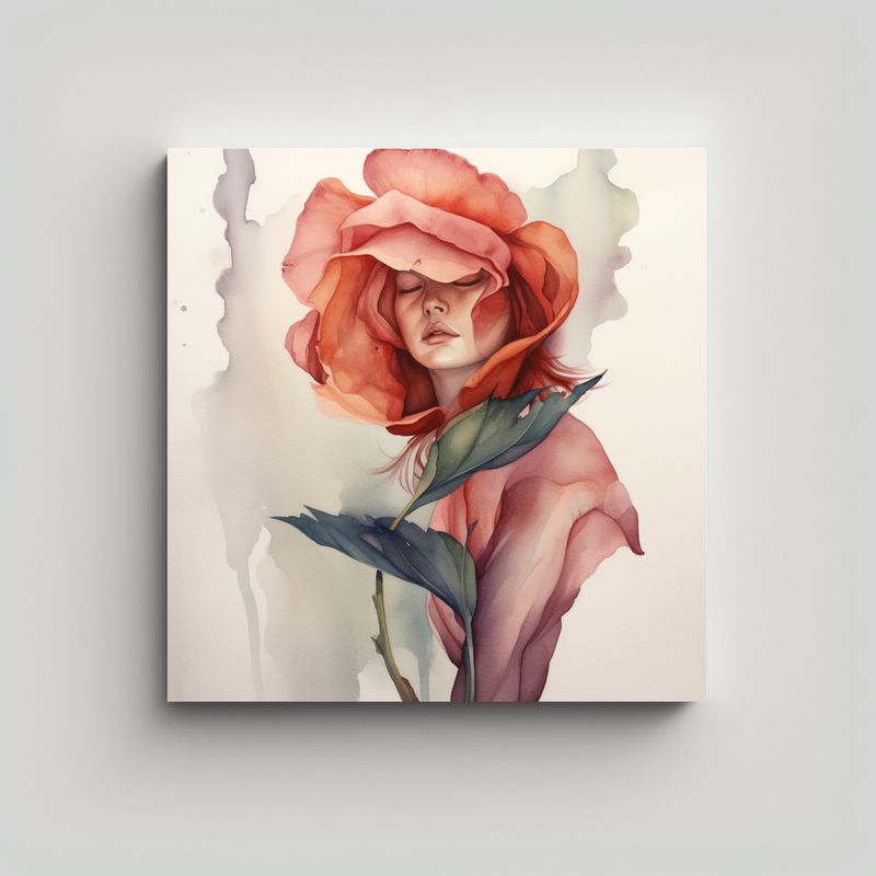 GENERICO - Pintura Corporal De Rosa Pétalos Exclusiva 90x90 Cm