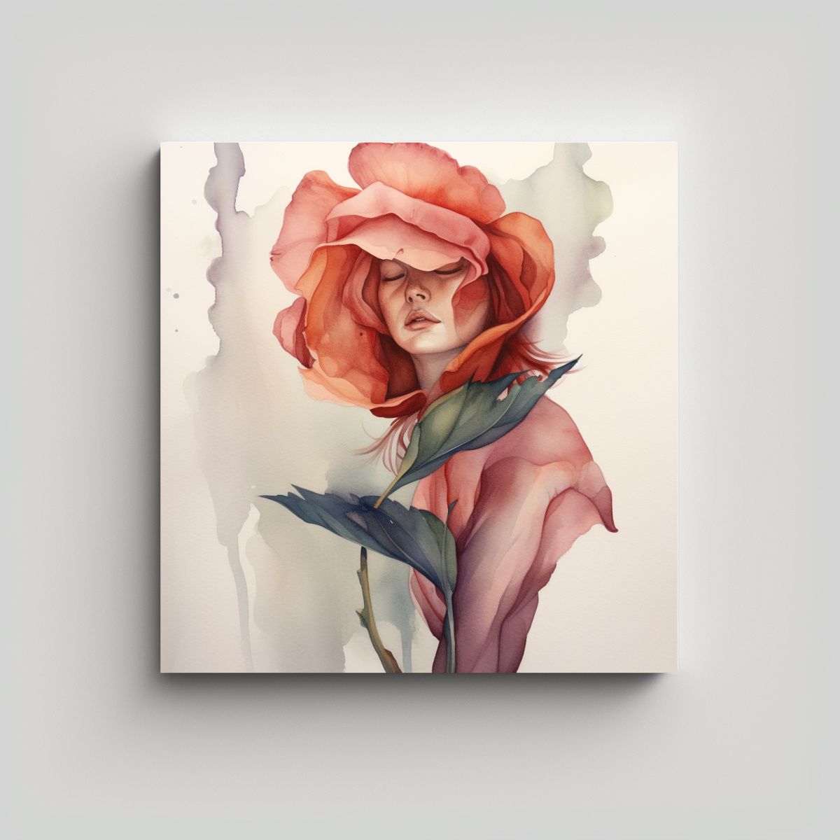 GENERICO - Pintura Corporal De Rosa Pétalos Exclusiva 60x60 Cm