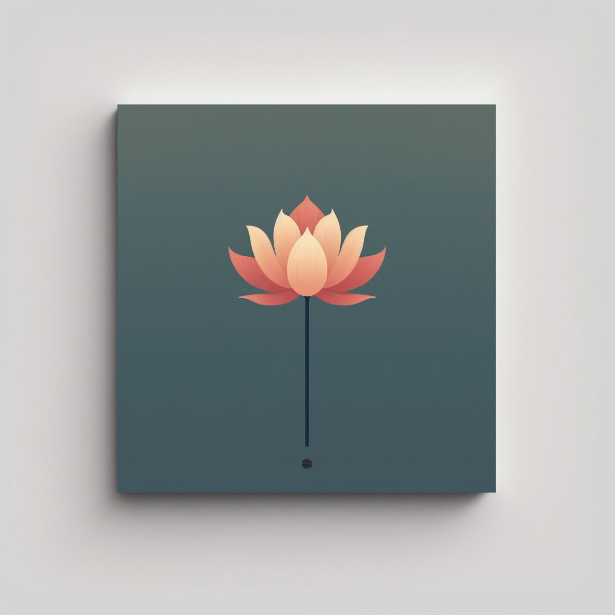 GENERICO - Arte Minimalista Loto Flor Pared Protagonismo 60x60 Cm