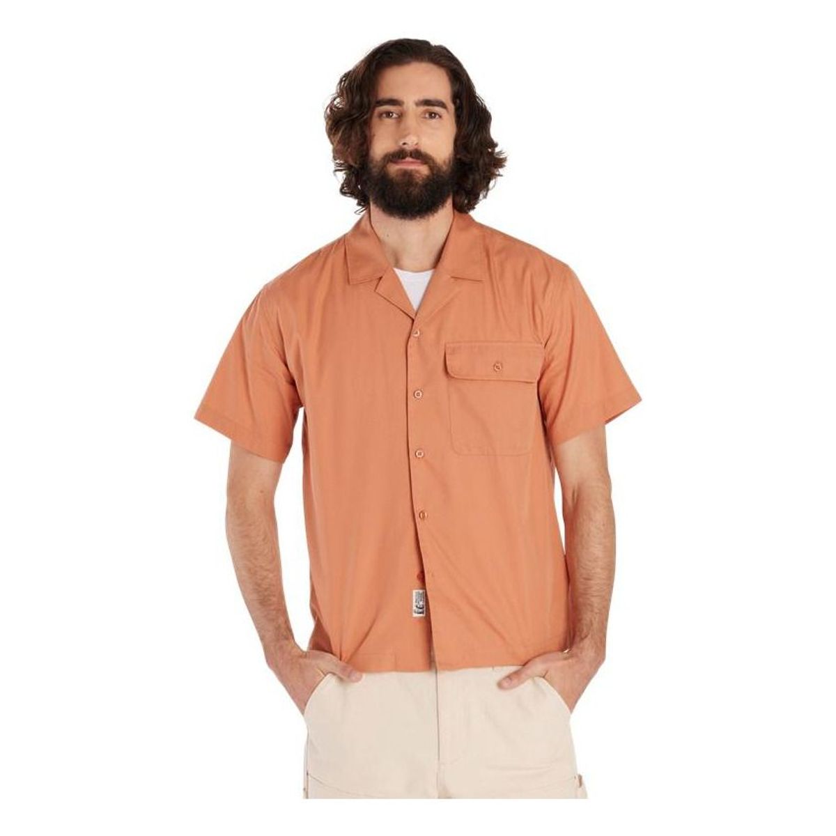 MARMOT - Camisa Hombre Marmot Muir Camp Ss Naranja