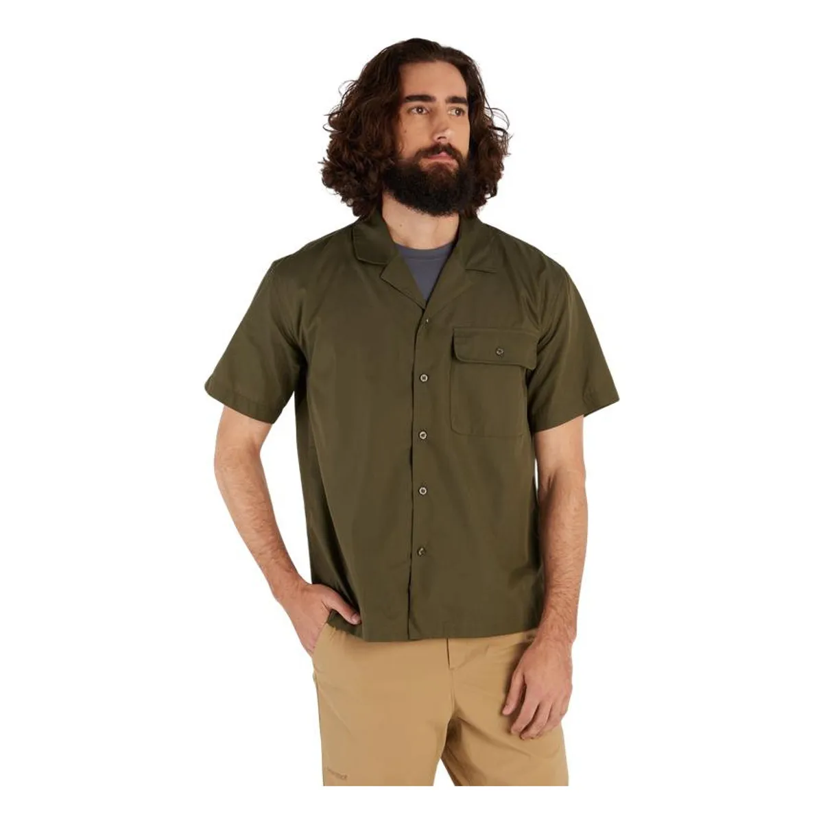 MARMOT - Camisa Hombre Manga Corta Muir Camp Verde Marmot