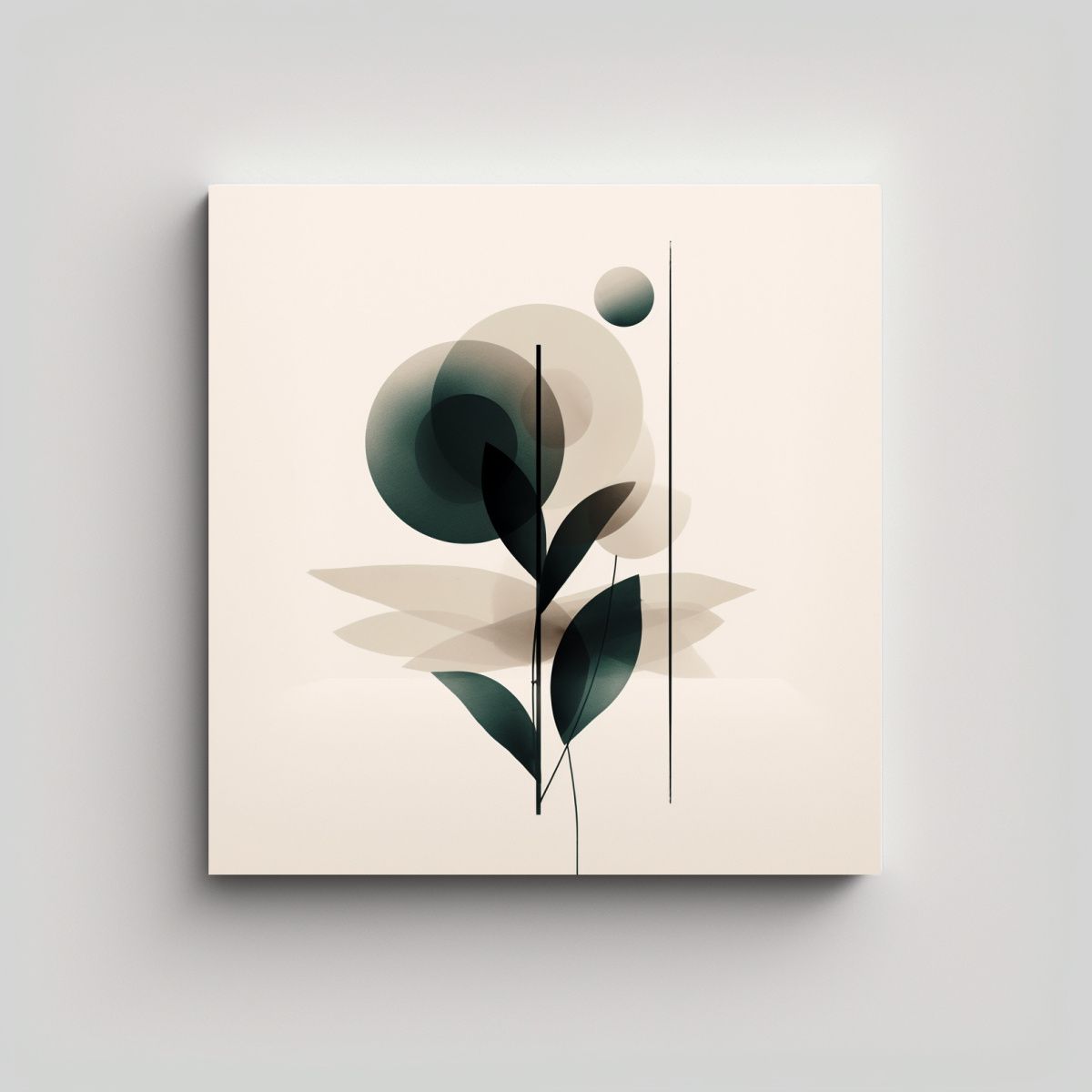 GENERICO - Minimalista Surreal Cuadro Inspirador Arte 90x90 Cm