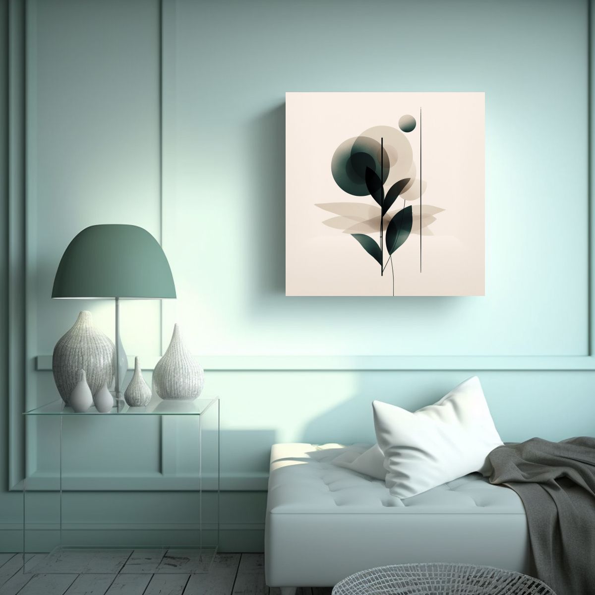 GENERICO - Minimalista Surreal Cuadro Inspirador Arte 90x90 Cm