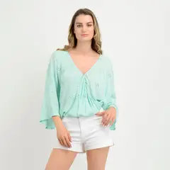 O'NEILL - BLUSA MANGA CORTA SABANNA VERDE CLARO / PASTEL