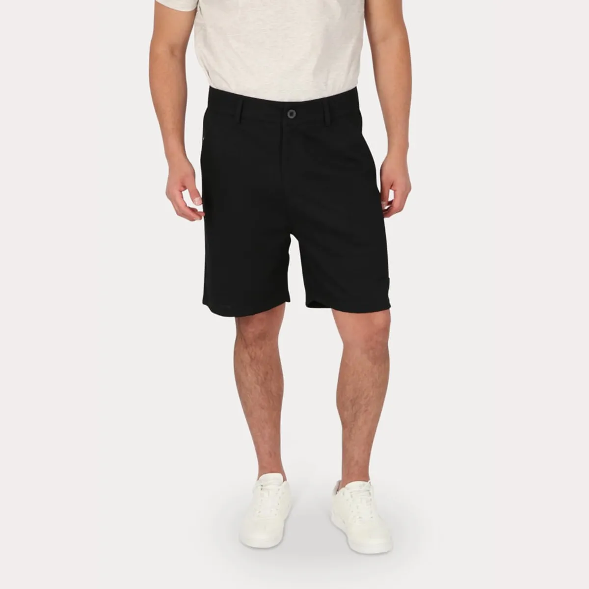 GANGSTER - Bermuda Jogger Liso Loose Negro Gangster