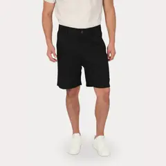 GANGSTER - Bermuda Jogger Liso Loose Negro