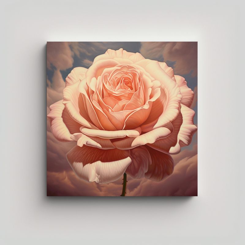GENERICO - Arte Decorativo Lienzo De Rosa Impactante 70x70 Cm