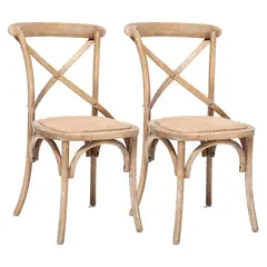 SPAZZIO - Pack 2 Sillas De Comedor Retro