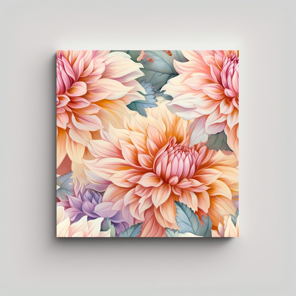 GENERICO - Vanguardia Resistente: Cuadro Decorativo Dahlia 50x50 Cm
