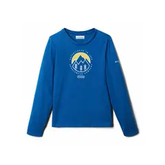 COLUMBIA - Polera Manga Larga Niño Dobson Pass Ls Azul