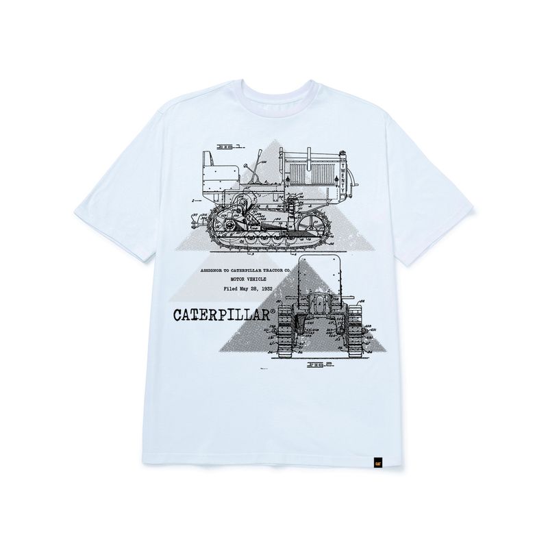 CAT - Polera Manga Corta Hombre Renwd Enrgy Graph1 Blanco CAT