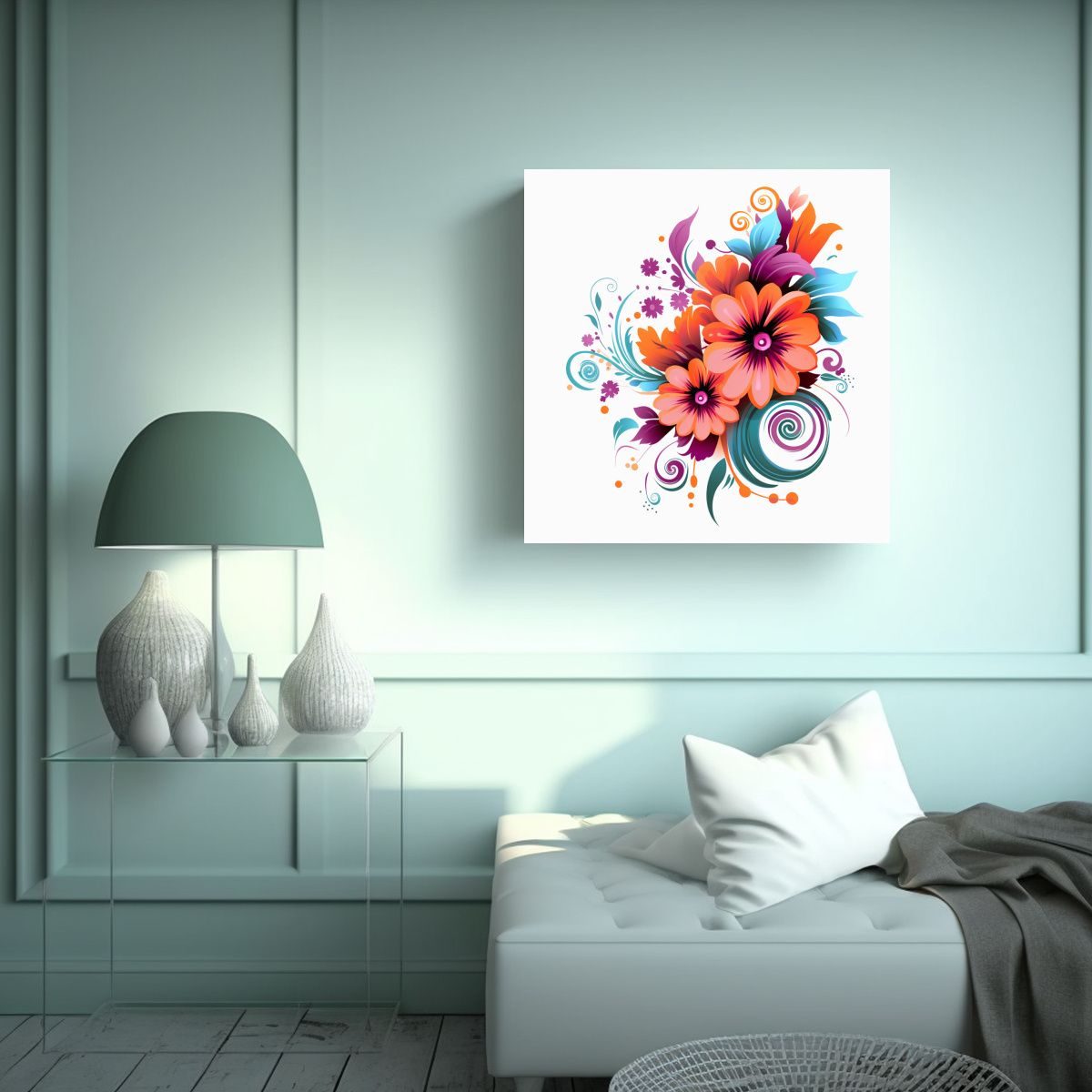 GENERICO - Inspirador Cuadro Decorativo Con Diseño De 80x80 Cm