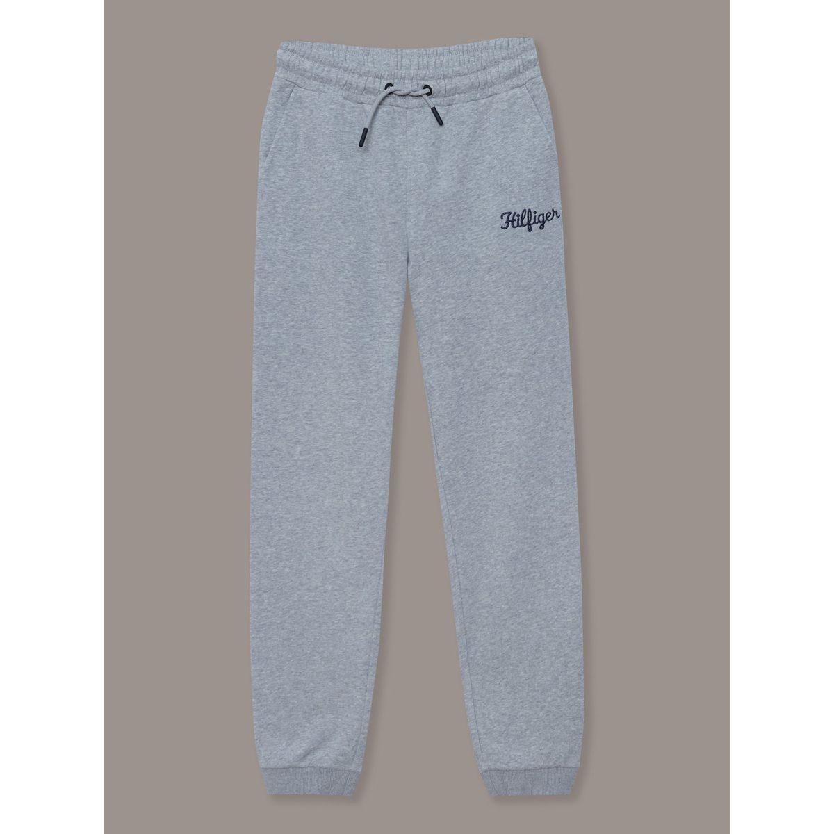 TOMMY HILFIGER - Joggers De Niña Terry Con Logo Gris Tommy Hilfiger