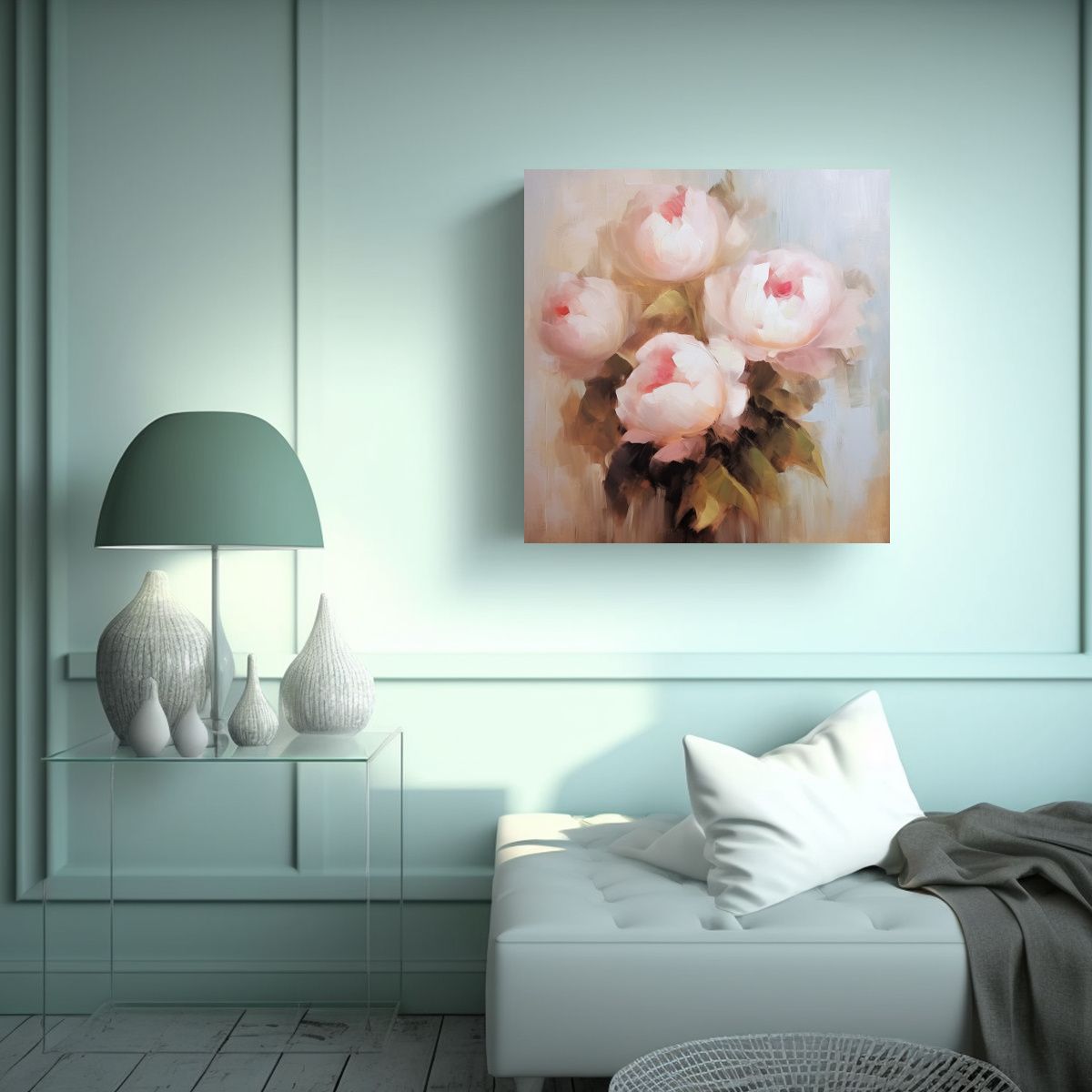 GENERICO - Composición Equilibrada Tela En Bastidor Antique 60x60 Cm