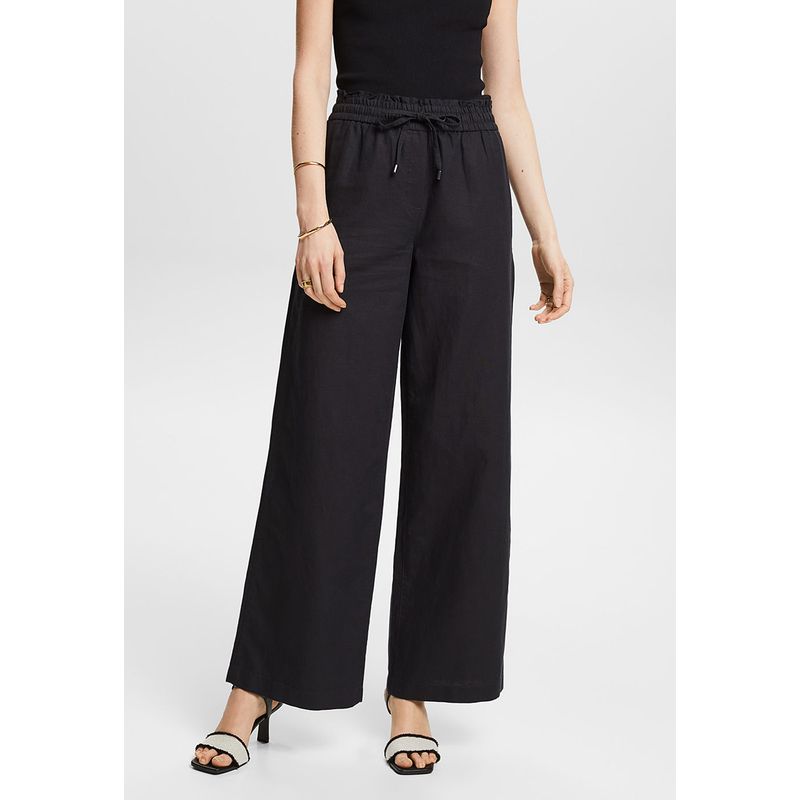 ESPRIT - Pantalón De Algodón Y Lino Mujer Esprit ESPRIT