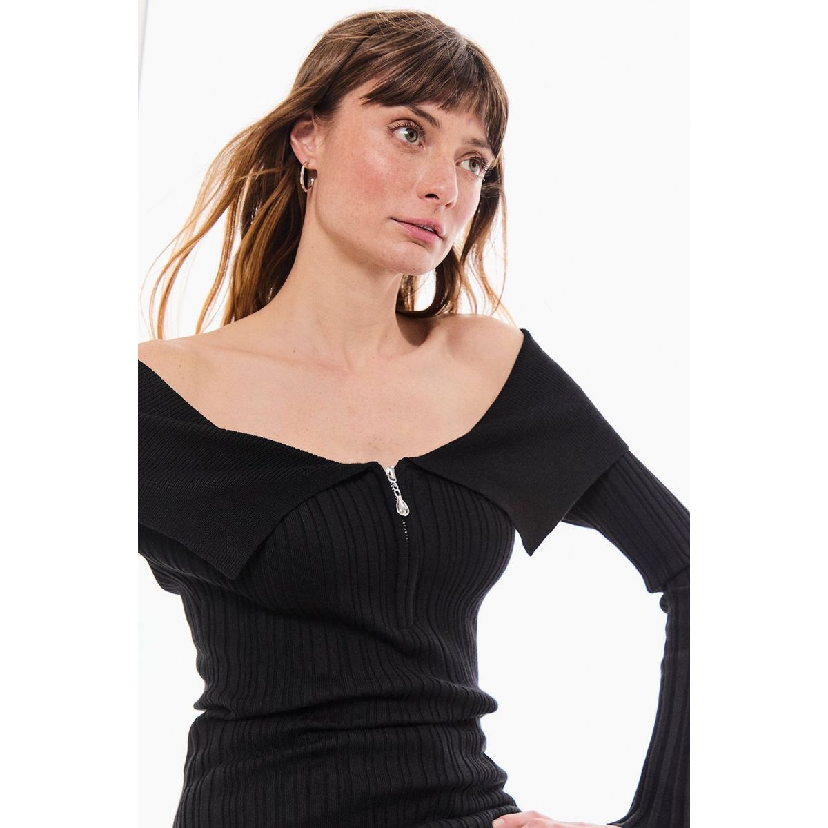ASH - Polera Tejida Negro Ash