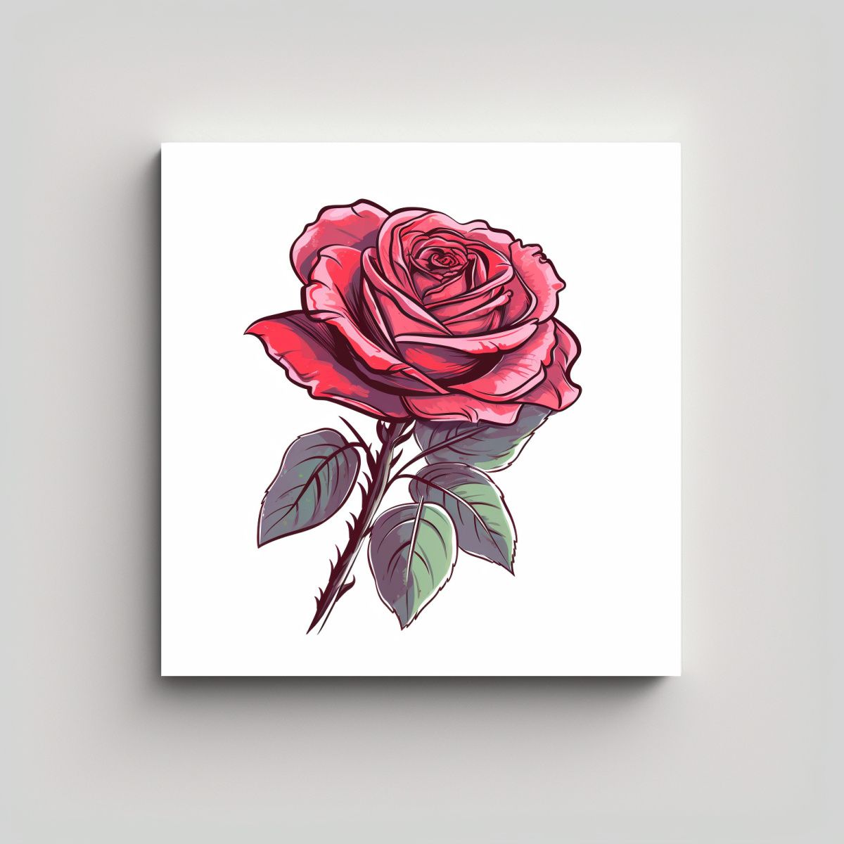 GENERICO - Arte En Movimiento: Protagonismo De Rosas En 90x90 Cm
