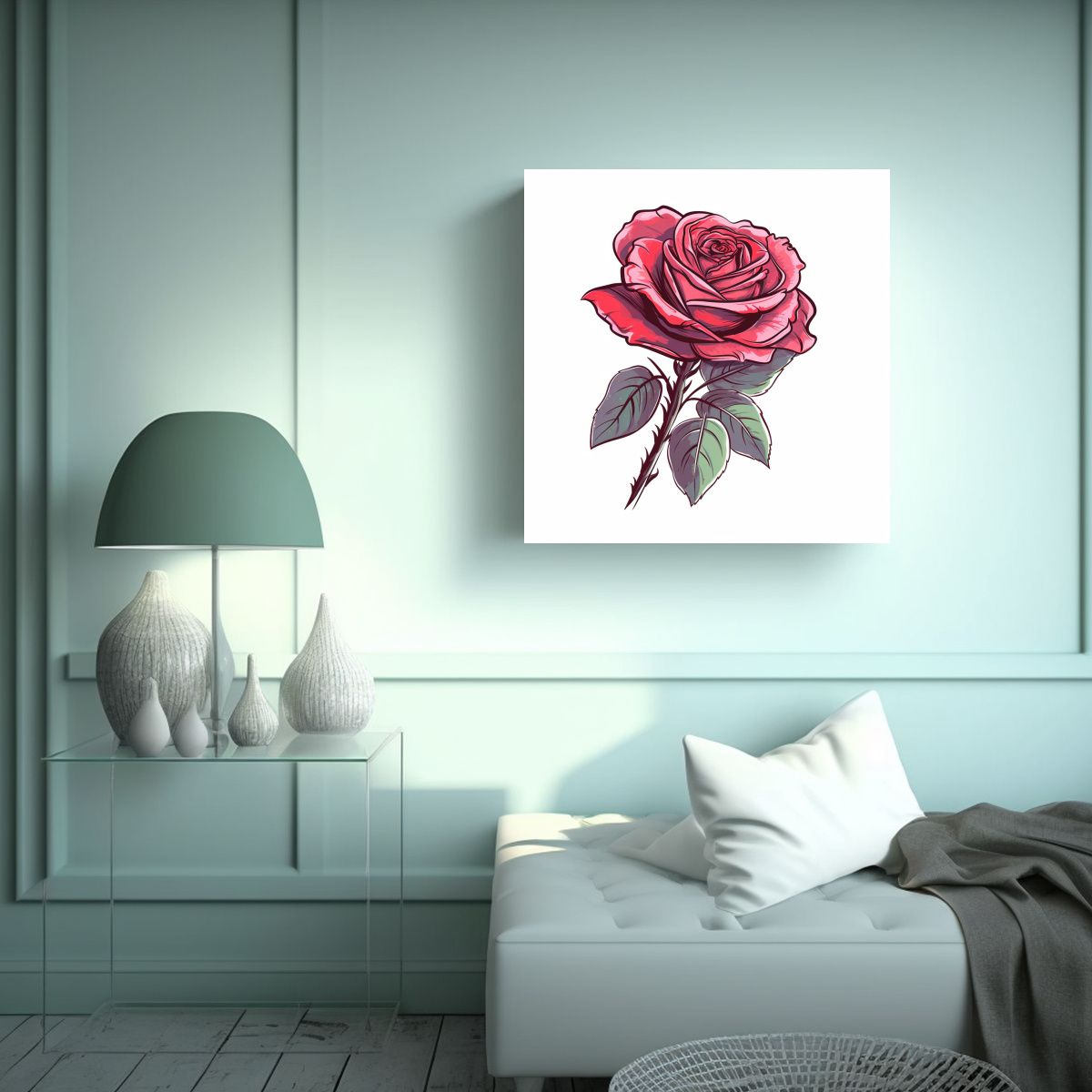 GENERICO - Arte En Movimiento: Protagonismo De Rosas En 90x90 Cm