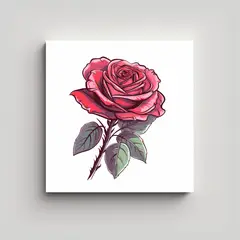 GENERICO - Arte En Movimiento: Protagonismo De Rosas En 50x50 Cm
