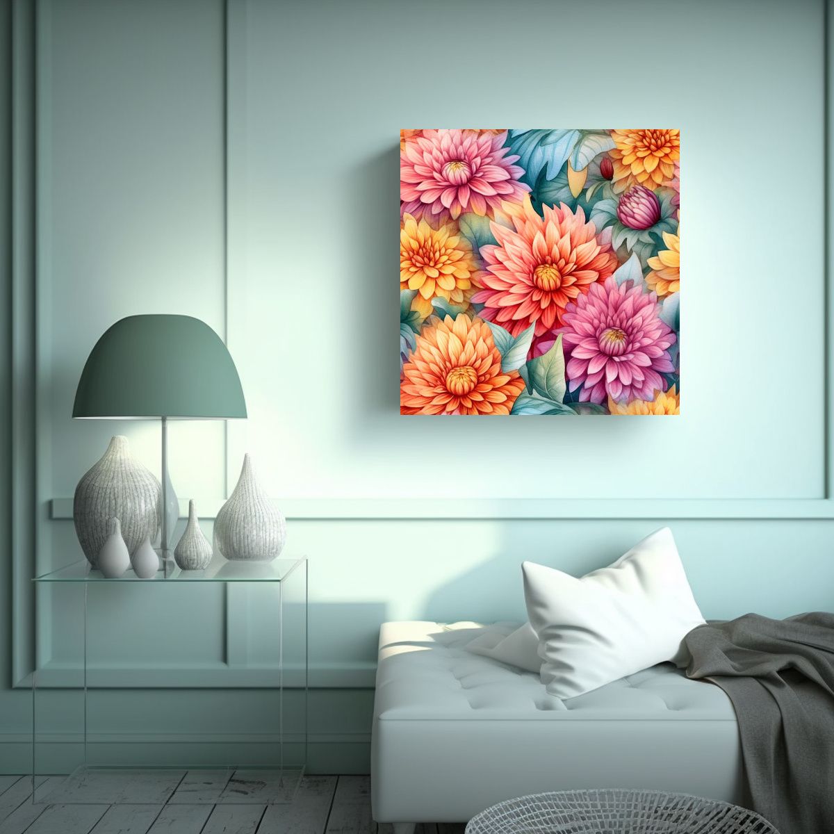 GENERICO - Diseño De Composición Equilibrada En Acuarela 50x50 Cm