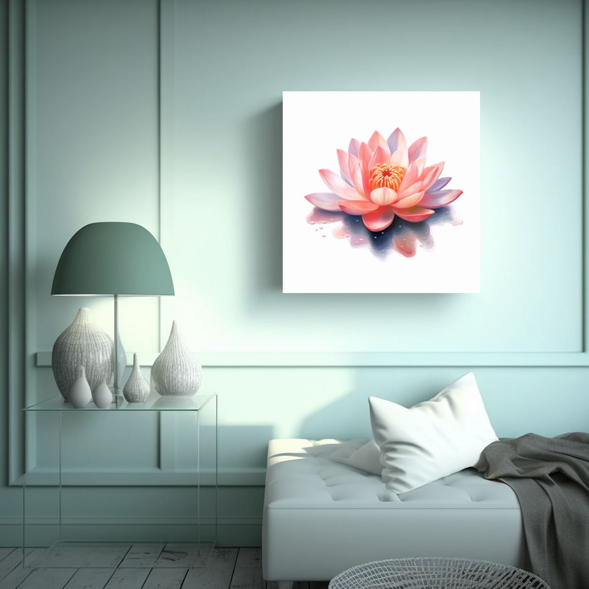 GENERICO - Arte Patron Intenso Estudio De Flor De Loto 60x60 Cm