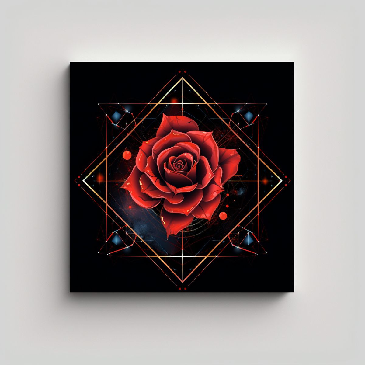 GENERICO - Camiseta Diseño Rosa Geométrica Majestuosidad 80x80 Cm