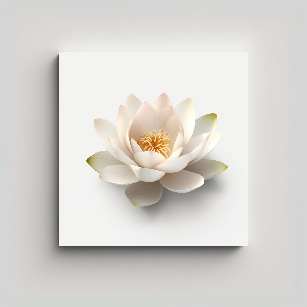 GENERICO - Pintura Decorativa Lotus Flower HD 4K En Blanco 80x80 Cm