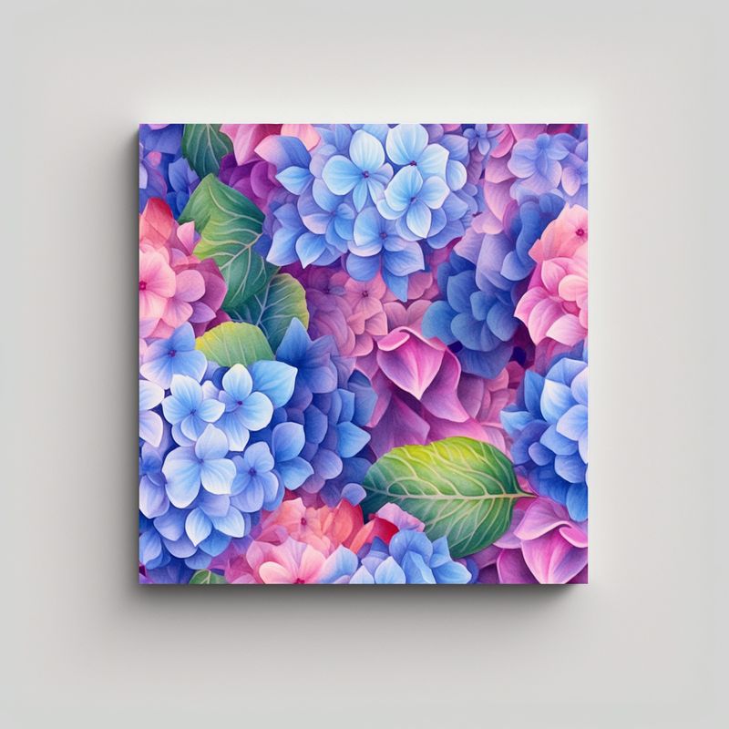 GENERICO - Intensidad En Cuadro GmbH De Hidrangeas 70x70 Cm