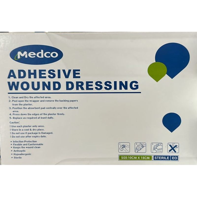 OEM - APOSITO GASA ADHESIVA 25 PARCHES DE 10X15CM