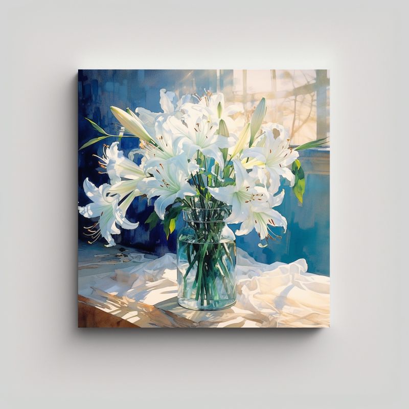 GENERICO - Cuadro Yongshan Yuzi Impresionismo Acuarela Libre 60x60 Cm