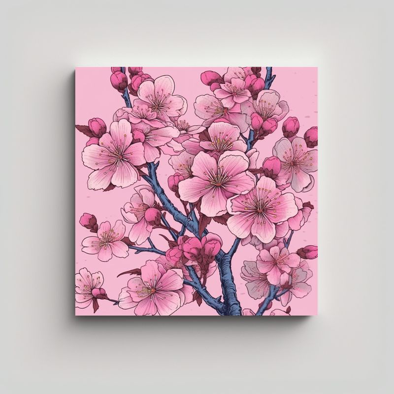 GENERICO - Armonía Color Cherry Blossoms Fotografía 50x50 Cm