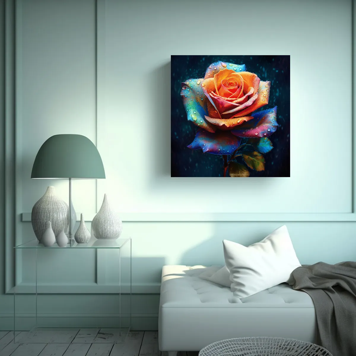GENERICO - Obra Maestra Realista Alegre Octano Bastidor 50x50 Cm