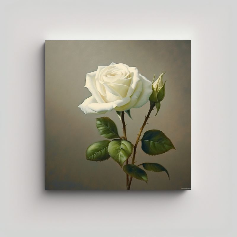 GENERICO - Arte Moderno Vida Blanca Rosa Decoración Pintura 60x60 Cm