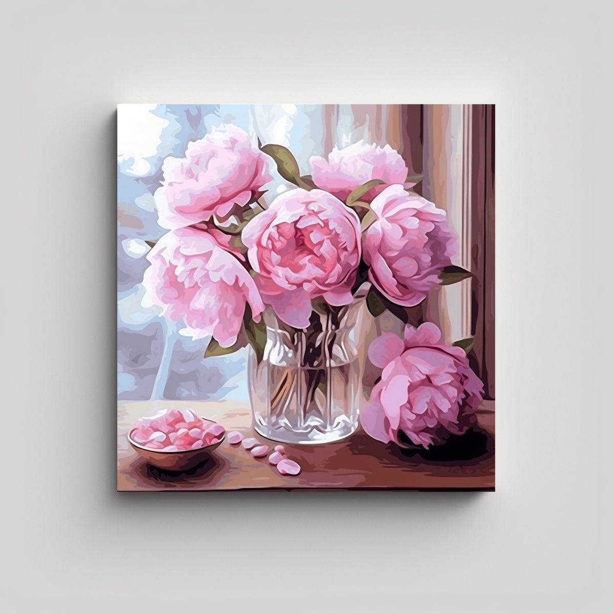 GENERICO - Composición Calidos: Cuadro Con Marco De 80x80 Cm