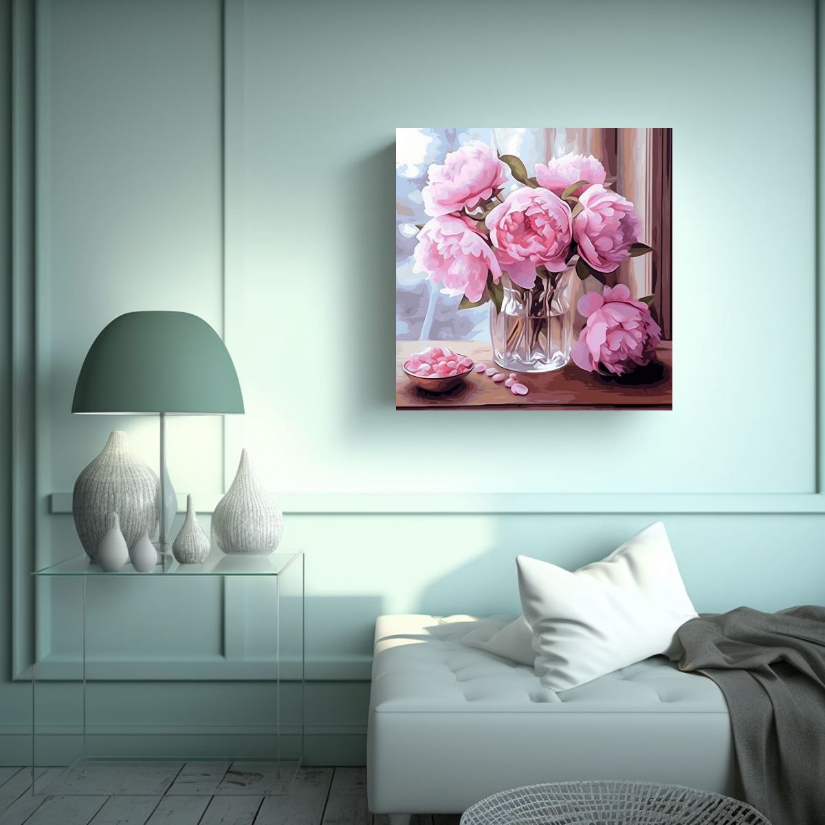 GENERICO - Composición Calidos: Cuadro Con Marco De 60x60 Cm