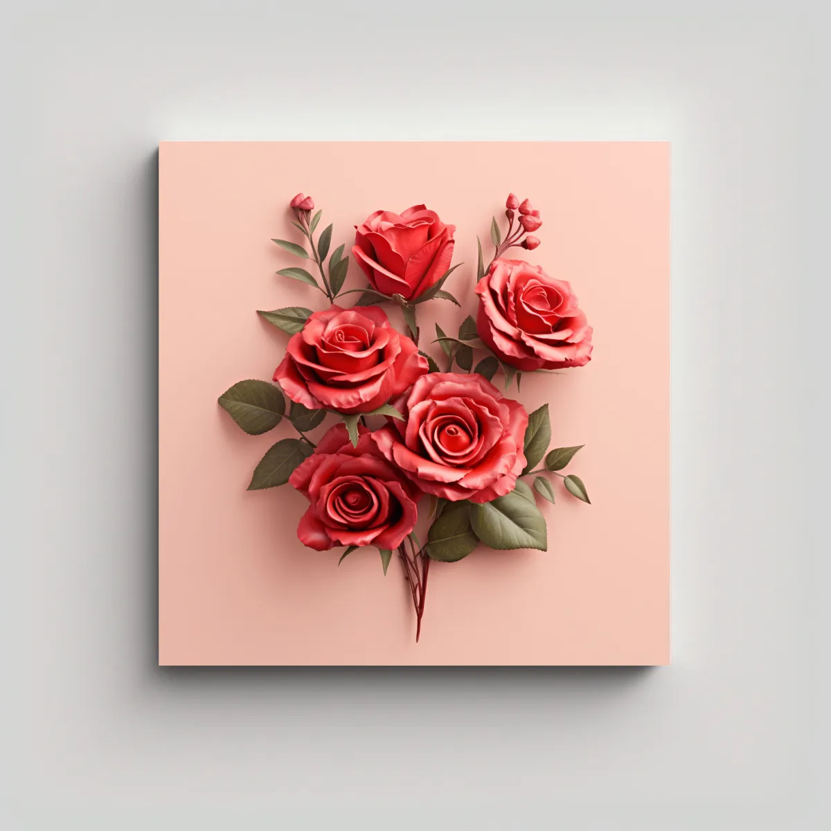 GENERICO - Tarjeta De San Valentín Con Bouquet En Imagen De 50x50 Cm