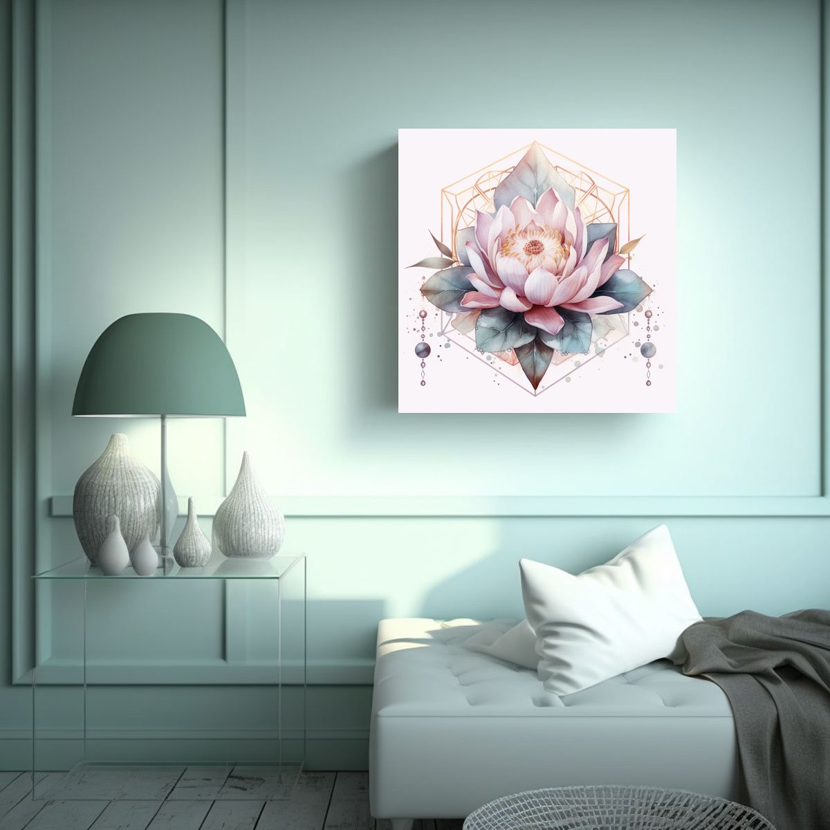 GENERICO - Cuadro Boho De Fantasía: Lienzo De Terciopelo 70x70 Cm