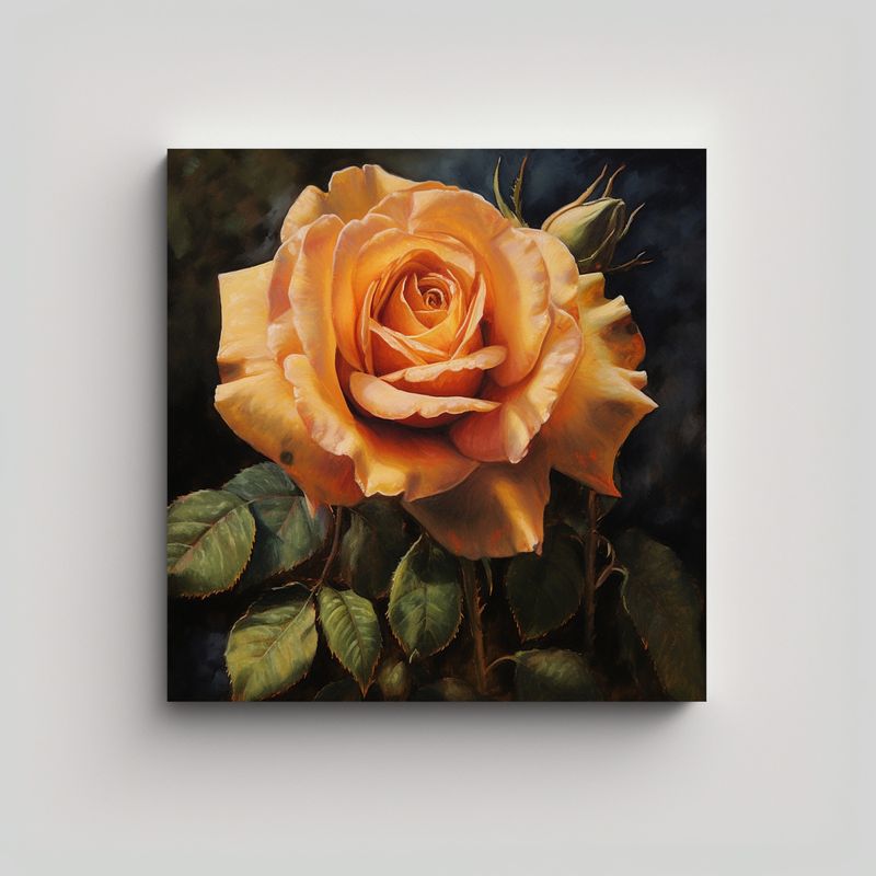 GENERICO - Alegría Rose Cuadro Decorativo Inspirador Arte 40x40 Cm
