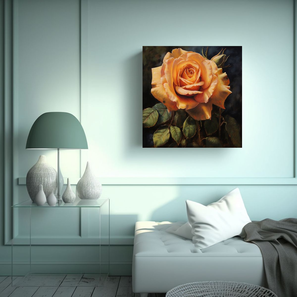GENERICO - Alegría Rose Cuadro Decorativo Inspirador Arte 50x50 Cm