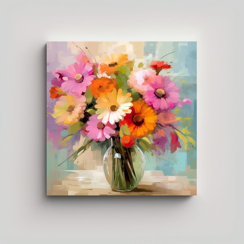 GENERICO - Patrón Intenso De Canva: Crea Un Hermoso Bouquet 30x30 Cm