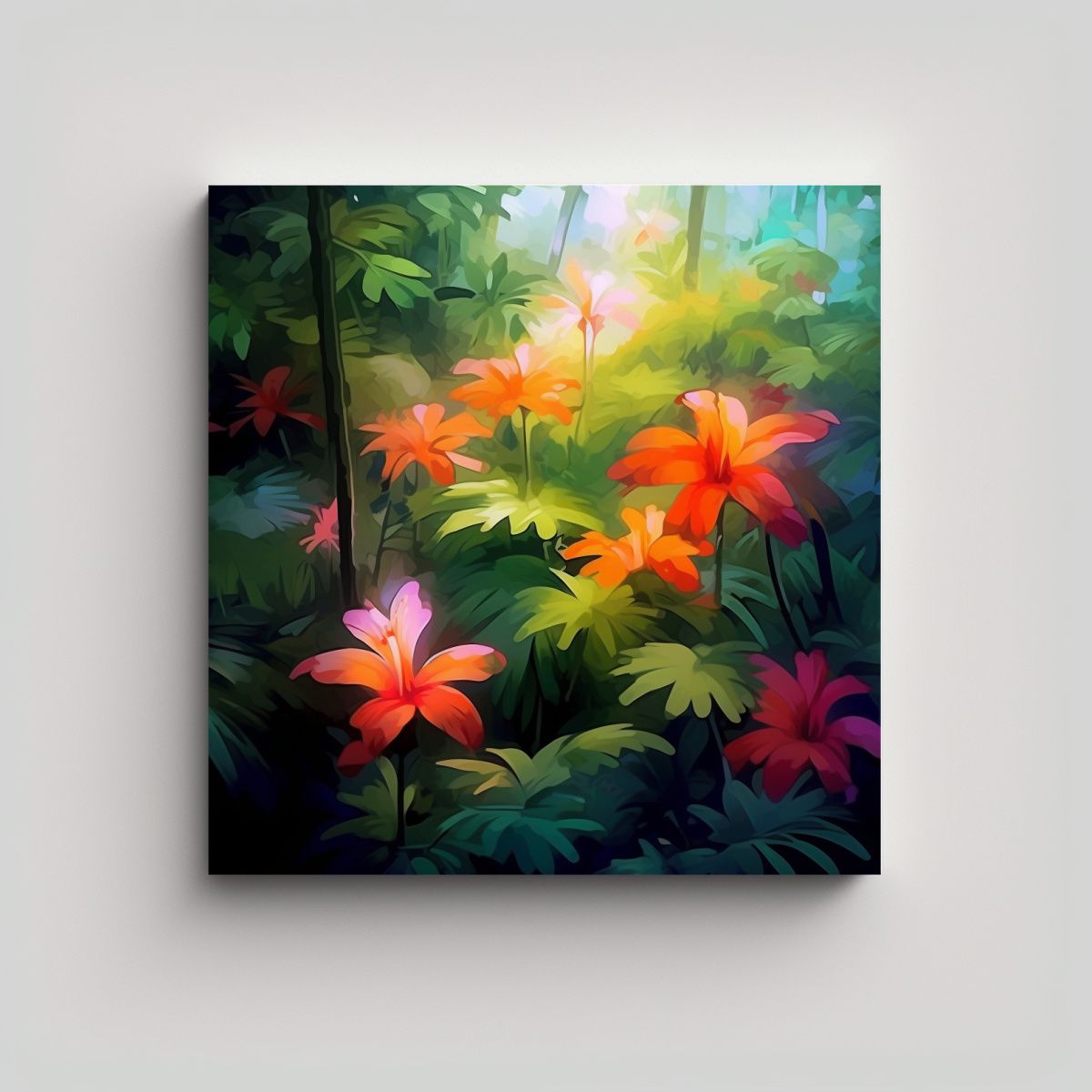 GENERICO - Cuadro Abstracto De Reflejo Único Para 70x70 Cm