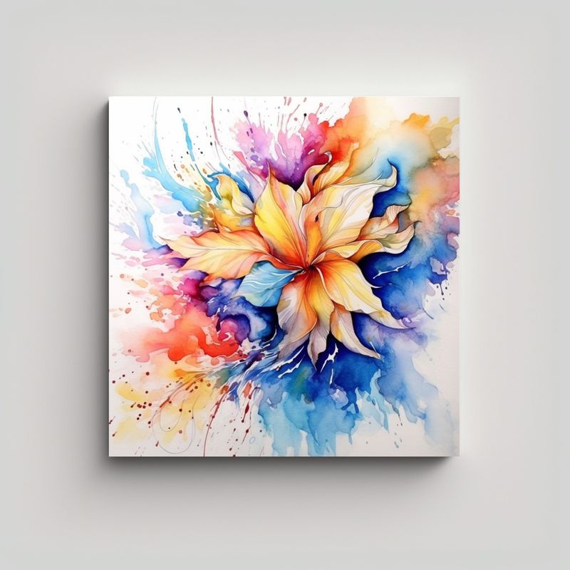 GENERICO - Composición De Fotografía Floral Abstracta En 30x30 Cm