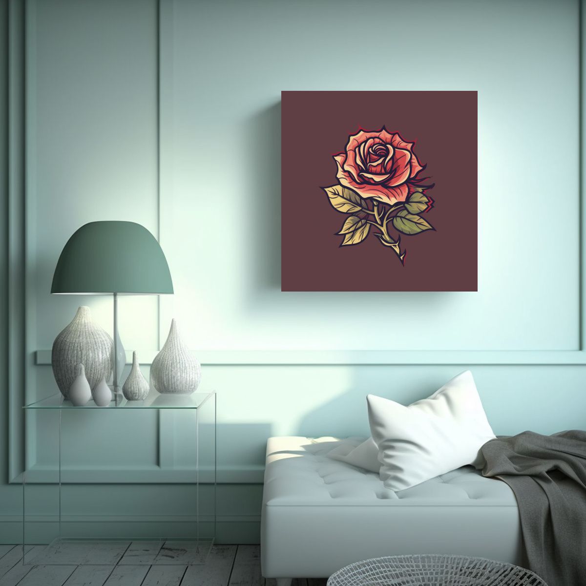 GENERICO - Profundidad En Arte Patrón Intenso: Diseño 40x40 Cm