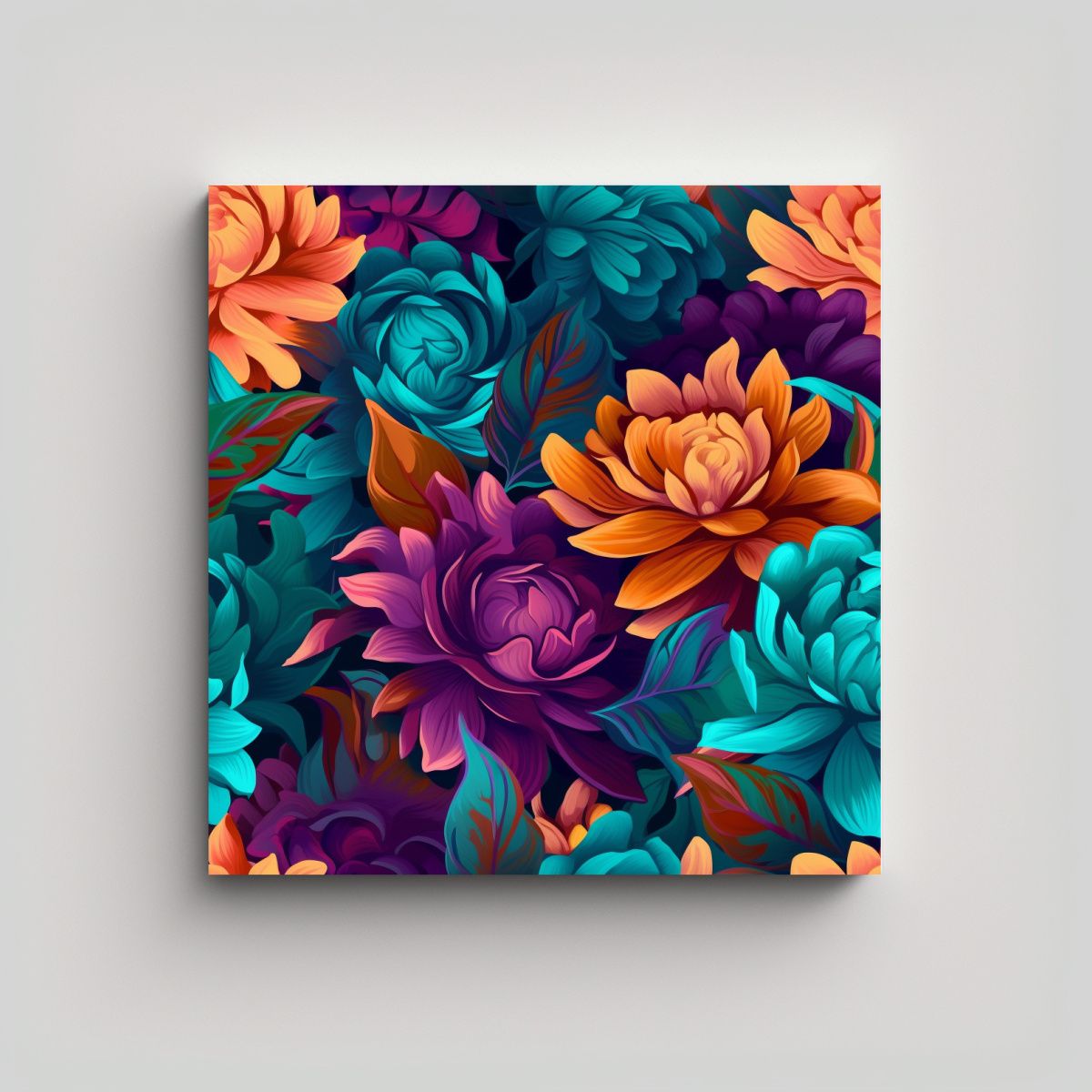 GENERICO - Arte Floral En Tonos Joya: Espectacular Belleza 90x90 Cm