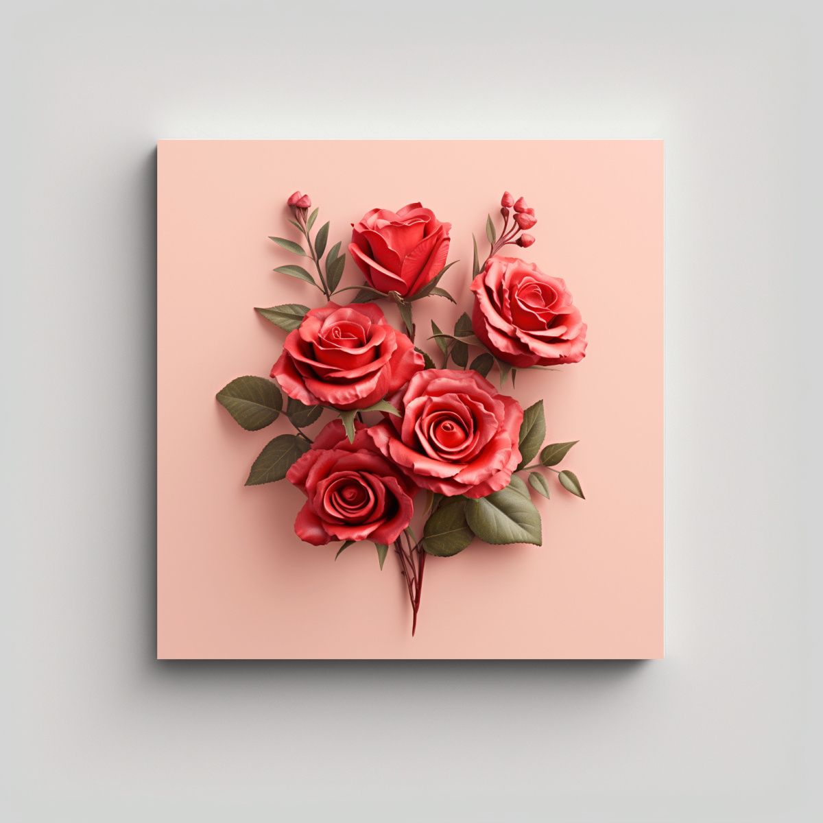 GENERICO - Tarjeta De San Valentín Con Bouquet En Imagen De 40x40 Cm