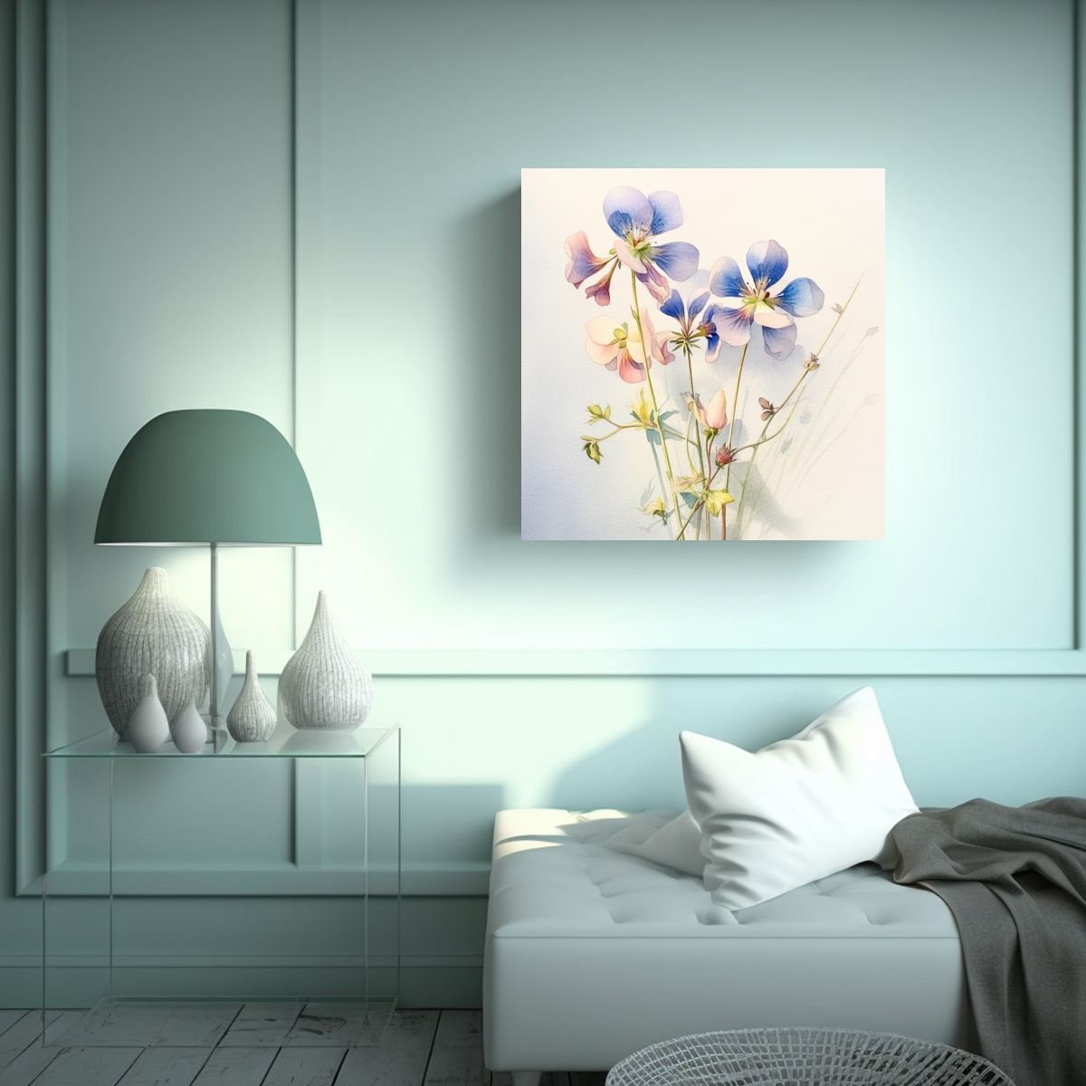 GENERICO - Cuadro Inspirador De Riqueza Visual: Acuarela Con 40x40 Cm