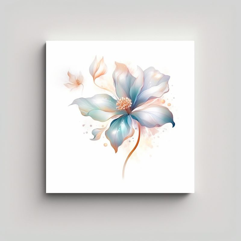 GENERICO - Ilustración Floral Elegante Y Brillante: 80x80 Cm