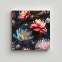 GENERICO - Arte Hyper-Realista: Flores Detalladas En Cuadro 30x30 Cm