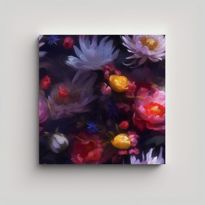 GENERICO - Cuadros Decorativos Hyper-Realistas: Flores Y 50x50 Cm